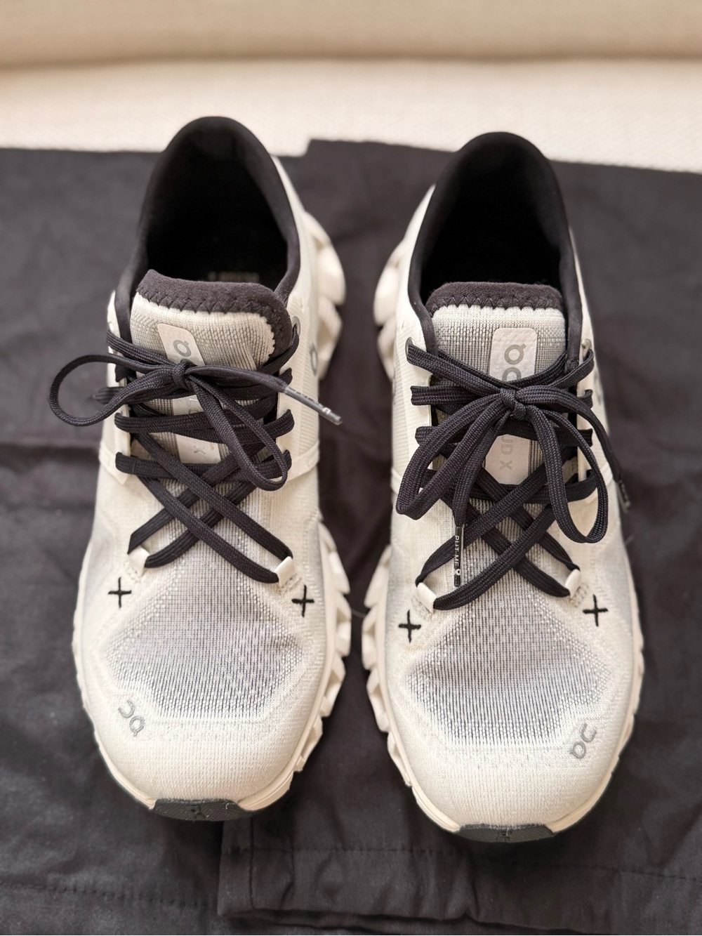 On Running Women’s Cloud Sneakers in Off-White and Black